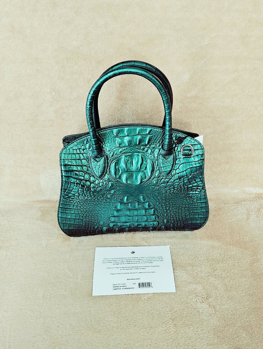 NWT Brahmin MYSTIC GREEN Rosetta w/Cordelia Wallet - Picture 3 of 16